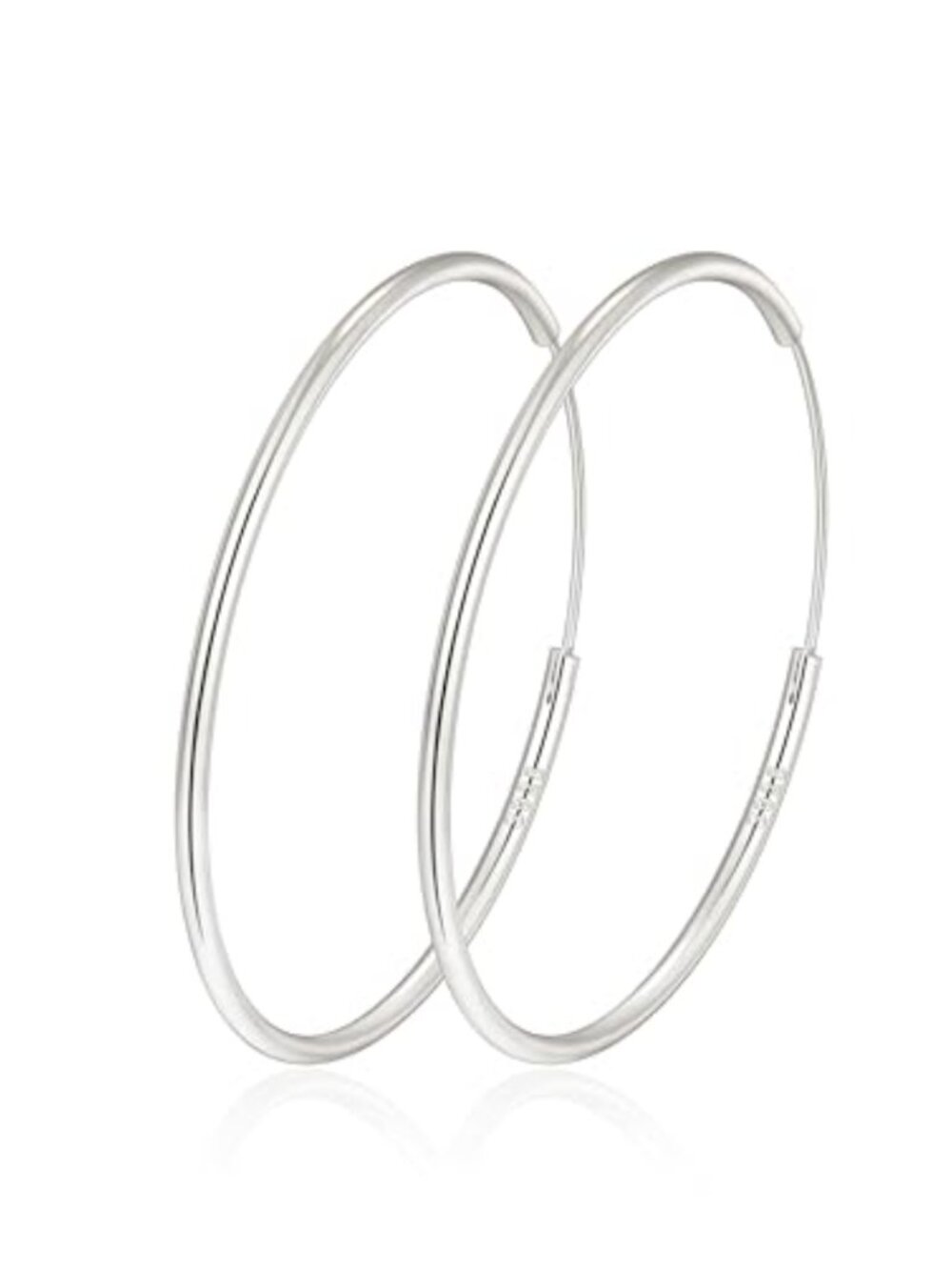 925 Sterling Silver Hoop Earrings Hypoallergenic Thin Minimalist Circle Hoops